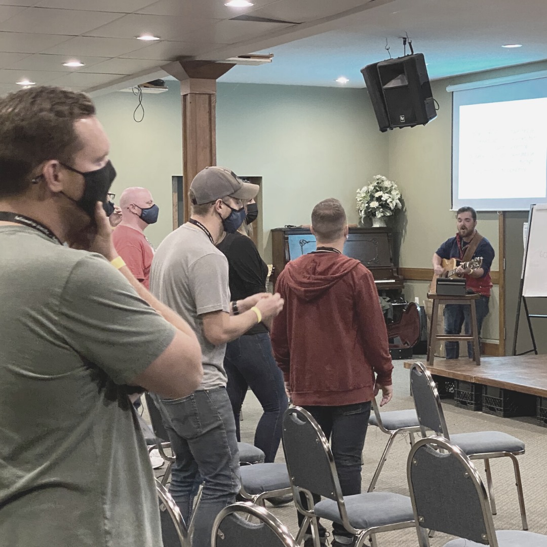 Leadership team gathered in prayer and community